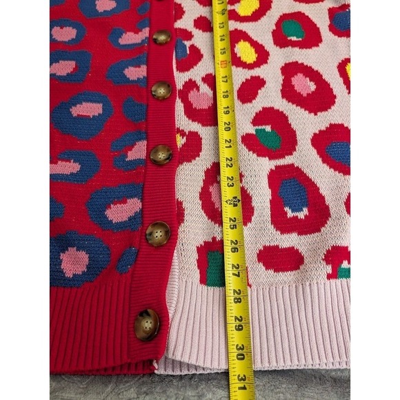 FARM Rio Leopard Pop Mid Length Cardigan XS 100% Cotton NEW Oversized Maximalism - Picture 9 of 9